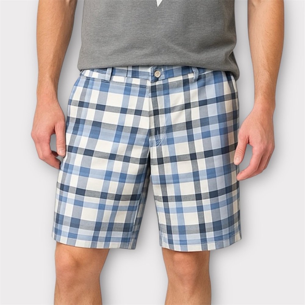 Nike Golf Flat-Front Plaid Golf Shorts